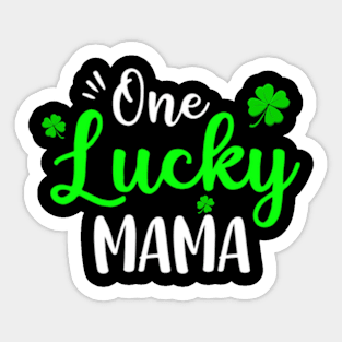 One Lucky Mama Irish Shamrock Sticker